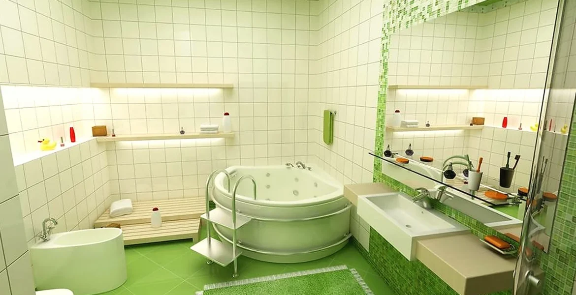 Older bathroom with dated tiled walls and fittings before renovation planning